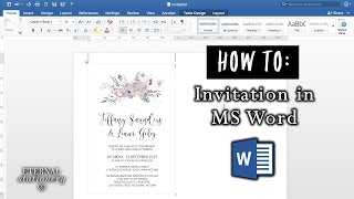 How to make an invitation in Microsoft Word  DIY Wedding Invitations  MS Word office [upl. by Brandyn110]