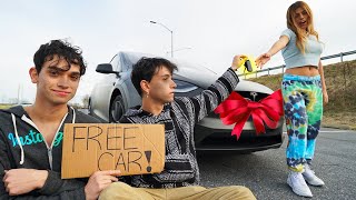 Giving FREE CARS To Strangers But Were Homeless [upl. by Ericka]