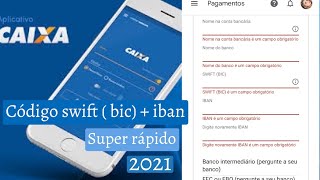 Como conseguir achar os códigos swift bic  iban da caixa econômica federal rápido  Kelén Limas [upl. by Faden]