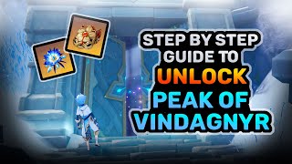 How to Unlock Peak of Vindagnyr  In the Mountains Quest Guide  Genshin Impact [upl. by Poppo59]