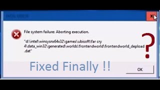 Fatal Error IN FARCRY WTF How to fix this Solution Found Finally ImpossibleIsPossible [upl. by Maier]