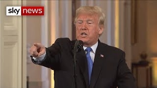 Angry Donald Trump clashes with CNN reporters at news conference [upl. by Etteniuqna]