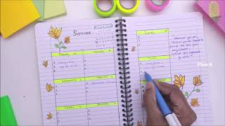 How to make weekly planner for beginners Step by step  Diy planners using notebook [upl. by Hamlin512]