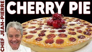 Cherry Custard Pie Clafoutis  Chef JeanPierre [upl. by Ybba]