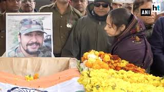 ‘I love you’ says wife of Pulwama martyr in heartbreaking farewell [upl. by Atinuj]