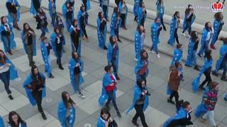 9 Vjetori i Pavarësisë së Kosovës Mehmet Akif College  Flash Mob [upl. by Rim826]