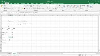 Excel  Hypergeometric Distribution [upl. by Marchelle]