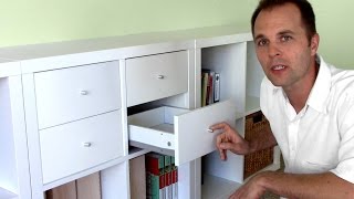 How to assemble Ikea bookshelf drawers  EXPEDIT KALLAX shelf [upl. by Ivor]