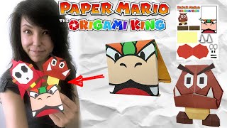 Make Origami BOWSER amp Goomba from Paper Mario the Origami King [upl. by Terrie672]