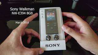 Sony NWE394 8GB Black Walkman Unboxing Overview [upl. by Anom]