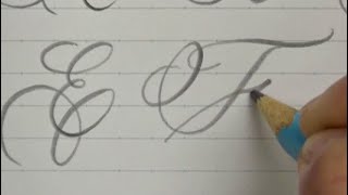 How to write Copperplate Calligraphy Alphabet with a pencil  Handwriting [upl. by Austine753]