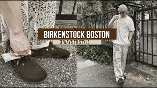 STYLING BIRKENSTOCK BOSTON 3 WAYS MOCHA SUEDE  TIMOTHYKOH [upl. by Nonnek]