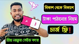 বিকাশে টাকা পাঠানোর নিয়ম  How to send money by bkash app [upl. by Alisen]