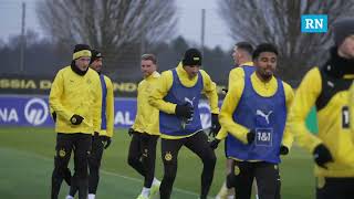 Zweiter BVBWinterneuzugang Ian Maatsen steigt ins Training ein [upl. by Naenej]