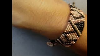 Peyote Stitch Bracelet Tutorial [upl. by Akenna638]