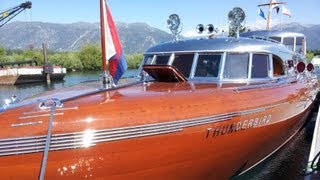 South Tahoe Antique Wooden Boat Classic [upl. by Enneles]