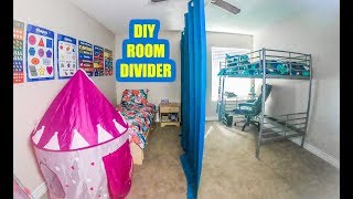 EASY DIY SLIDING ROOM DIVIDER [upl. by Galan]