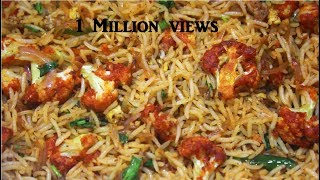 SPICY AND TASTY GOBI FRIED RICEMANCHURIAN RICE RECIPE [upl. by Tergram]