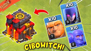 TH10 Giant  Bowler  Witch Attack Strategy 2022  TH10 New War Attack Strategy Clash Of Clans  COC [upl. by Heimlich493]