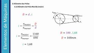 Dimensionamento de uma Transmissão por Polias e Correias [upl. by Higginson]