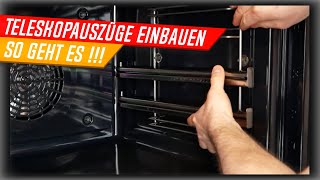 Backofen Teleskopauszug einbauen Oven Telescopic Runners Bosch Siemens Neff [upl. by Cecily38]