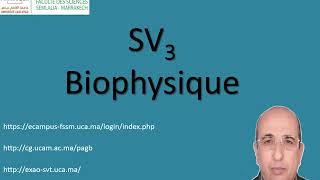 Biophysique A1 présentation  SVI S3 [upl. by Amesari798]