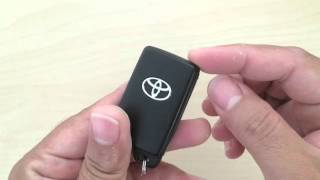 How to change Toyota wireless remote smart keys battery [upl. by Akinnor224]