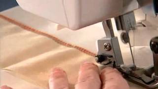 7 3FadenOverlocknaht  Justierung  SINGER 14 SH 654 Overlock [upl. by Valerian]