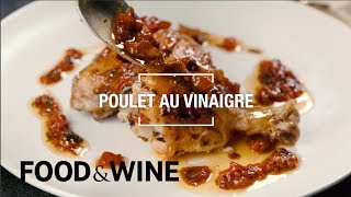 Poulet Au Vinaigre  Recipe  Food amp Wine [upl. by Aivatco]