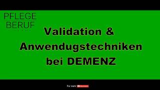 Validation amp Anwendungstechniken bei DEMENZ [upl. by Hayyikaz]