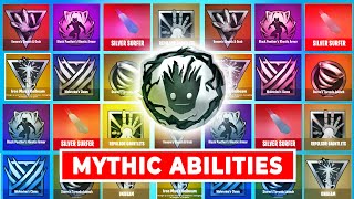 All MYTHIC HERO  VILLAIN Abilities in Fortnite [upl. by Tabber296]