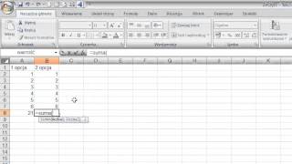 Funkcja SUMA i autosumowanie w Excelu [upl. by Camellia595]