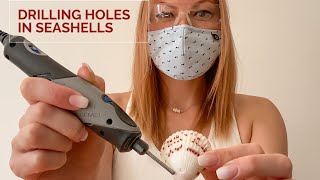 DIY Howto on Drilling Holes into Seashells Using a Dremel [upl. by Bigner]