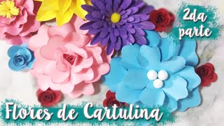 Como hacer flores de cartulina  patrones incluidos [upl. by Stannwood530]