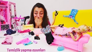 Barbie temizlik yapma oyunları Seçkin bölümler [upl. by Leahcimdivad21]