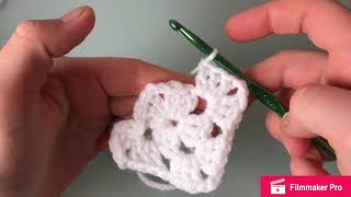 Carré basic au crochetgranny square [upl. by Kerr]