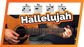 Hallelujah Guitar Tutorial Jeff Buckley Easy Chords Guitar Lesson [upl. by Bigot]