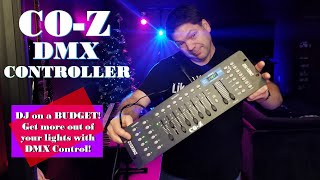 COZ 192 DMX Controller  A review demo and how to start creating DJ Light Shows wo over spending [upl. by Annoif]