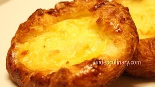 Pastry Cream Custard Danish Pockets Recipe  Video Culinary [upl. by Atined]