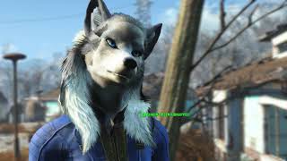 Fallout 4  Lupine Wolf Race Mod [upl. by Yzzik]