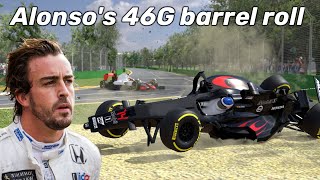 Alonso 3D Crash Animation  F1 2016 Australian GP [upl. by Oiramaj]