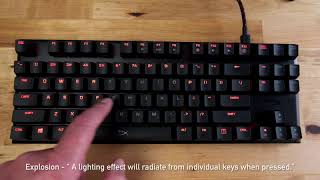 Kingston HyperX Alloy FPS Pro Keyboard  LED Lighting Modes [upl. by Adnahsam]