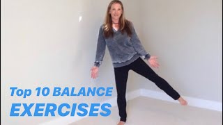 TEN BEST BALANCE EXERCISES from Physical Therapist [upl. by Yadsnil]