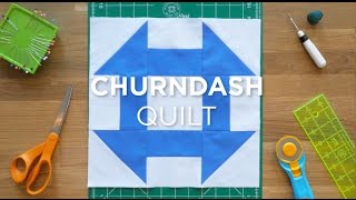 Make an Easy Churn Dash Quilt Block  Quilt Snips [upl. by Greenland91]