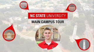 NC State University Campus Tour  Main Campus Tour with Adam [upl. by Ohare]