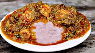 How To Make Okra Soup  FUFU AND OKRA SOUP [upl. by Treb]