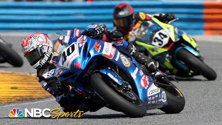 Incredible final laps and photo finish at 2021 Daytona 200  Motorsports on NBC [upl. by Bascio]