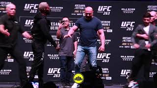 UFC 263 Figueiredo Shoves Brandon Moreno [upl. by Paehpos382]