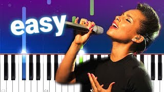 Alicia Keys  Empire State Of Mind pt 2 New York 100 EASY PIANO TUTORIAL [upl. by Aznerol552]