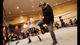 Red Power Ranger AUSTIN ST JOHN confronts pro wrestler Benny Jux in BOSTON [upl. by Mcgannon]